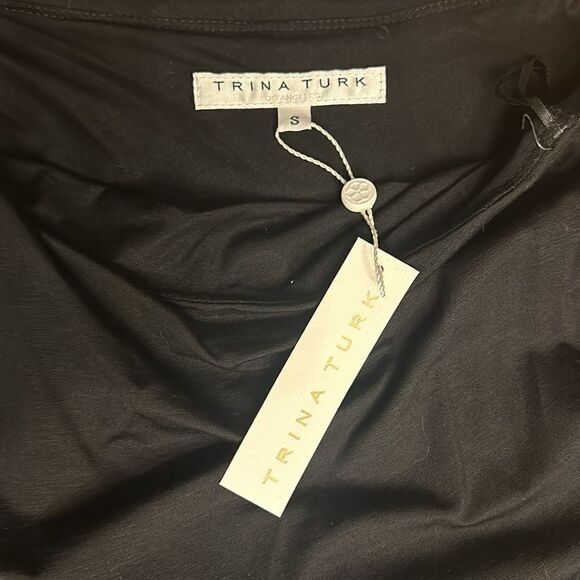 Trina Turk one shoulder fringe dress - Picture 4 of 5